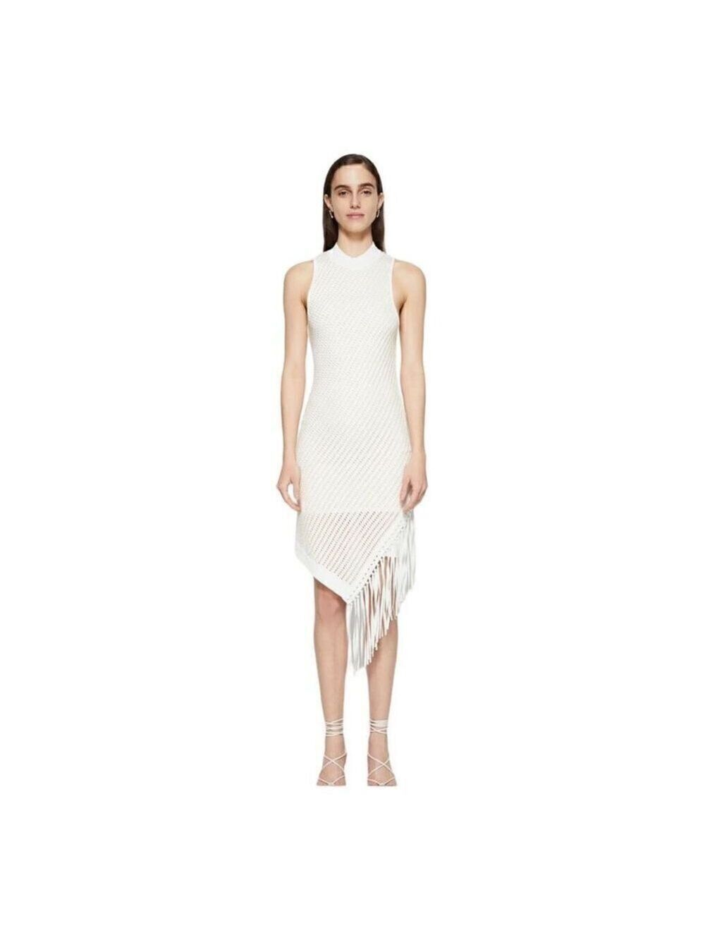 JONATHAN SIMKHAI Ivory Chelle Pointelle Dress Size Large